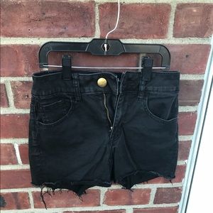Black Jean Shorts